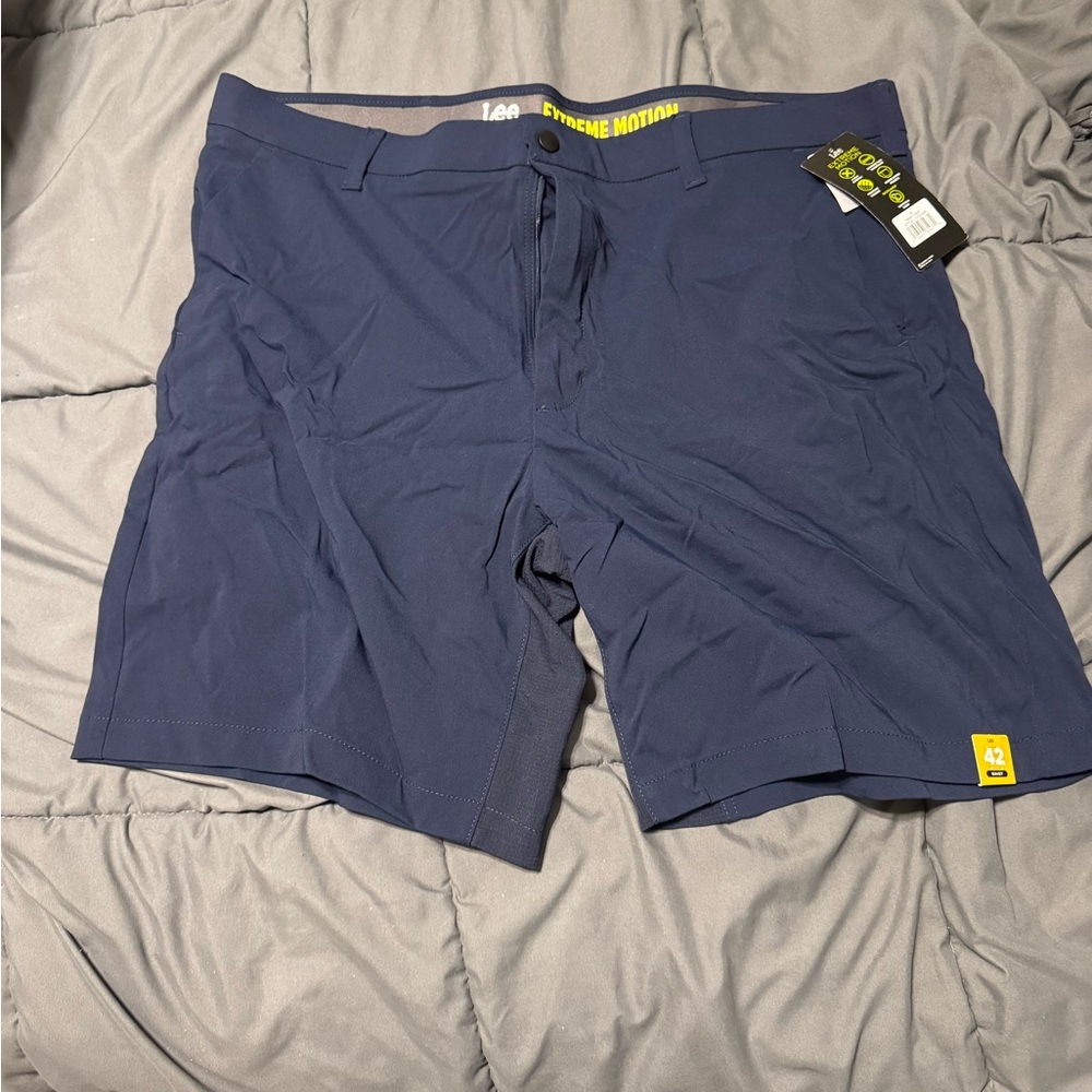 Lee Men's Navy Blue Athletic Shorts